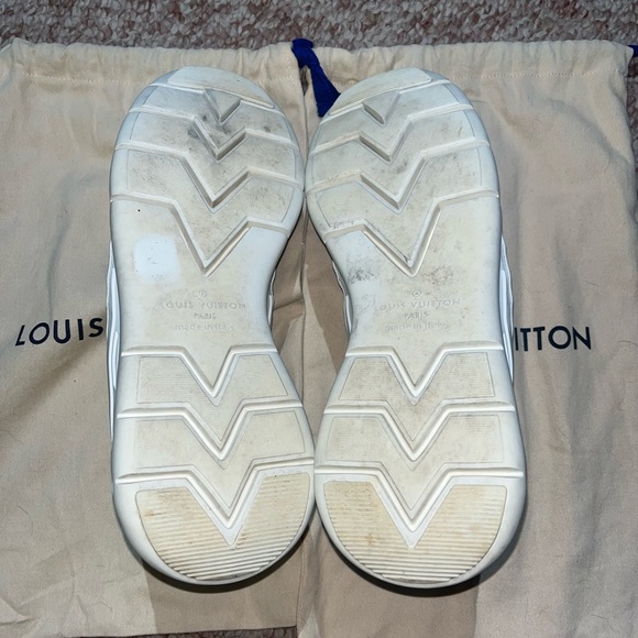 Louis Vuitton Denim Monogram Tie Dye Fastlane Low Sneaker - Picture 6 of 7